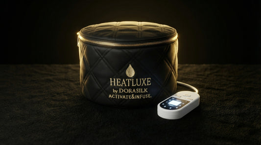 Heatluxe™ Cap – Advanced thermal wrap cap for activating treatments on wigs and bundles.